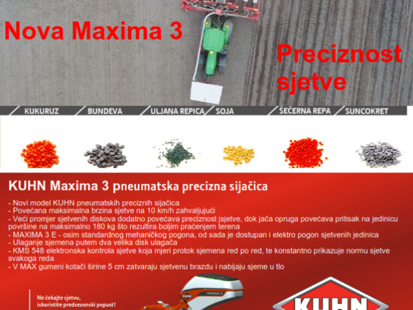 KUHN pneumatska sijačica MAXIMA 3
