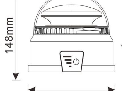Lampa upozorenja 45 LED na akumulator s daljinskim upravljačem