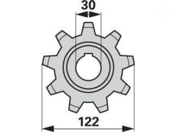 LANČANIK 9Z 30X122 KOMBAJN FAHR