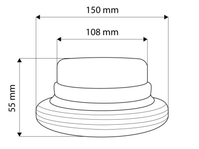 LED rotacijsko svjetlo 12/24V s magnetom
