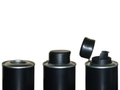 Limenka za maslinovo ulje - crna okrugla sa čepom, anonimna