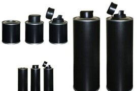 Limenka za maslinovo ulje - crna okrugla sa čepom, anonimna