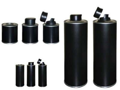 Limenka za maslinovo ulje - crna okrugla sa čepom, anonimna