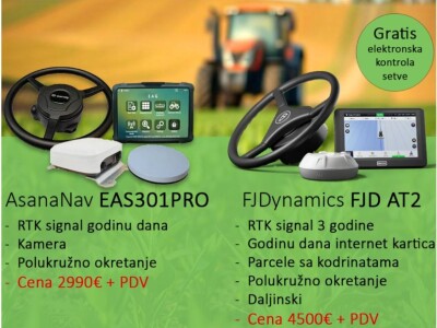 prodaja auto pilot navigacije FJdynamics i  ASANA NAV EA 301 PRO  i kontrola setve  AGROELEKTRONIKA