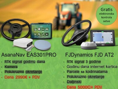 prodaja auto pilot navigacije FJdynamics i  ASANA NAV EA 301 PRO  i kontrola setve  AGROELEKTRONIKA