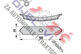 Nož s-opruge sjetvospremača