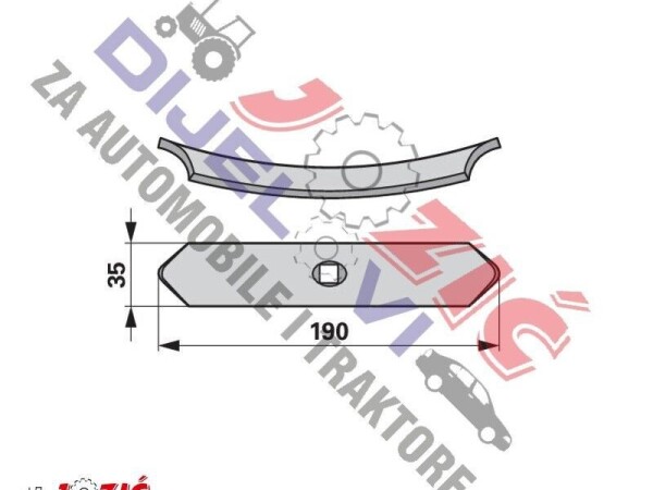 Nož s-opruge sjetvospremača