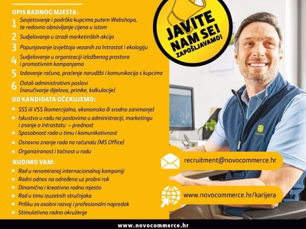 Oglas za posao – Marketing asistent/ica rezervnih dijelova – Osijek