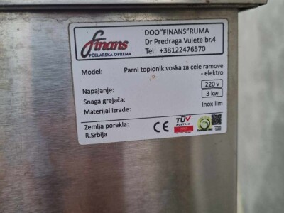 Parni topionik voska na struju za cijele okvire za pčelarstvo