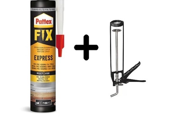 PATTEX LJEPILO MONTAŽNO fix express 375 g + pištolj gratis