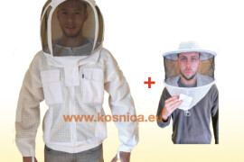 Novi model 2022: Pčelarska ventilirajuća troslojna jakna Košnica + 2 modela šešira (okrugli model + irski model) - XL