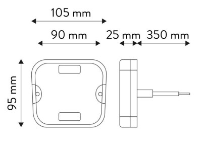 Prednja LED lampa, 12–30 V