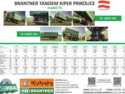 Prikolica BRANTNER TA 16045/2 XXL