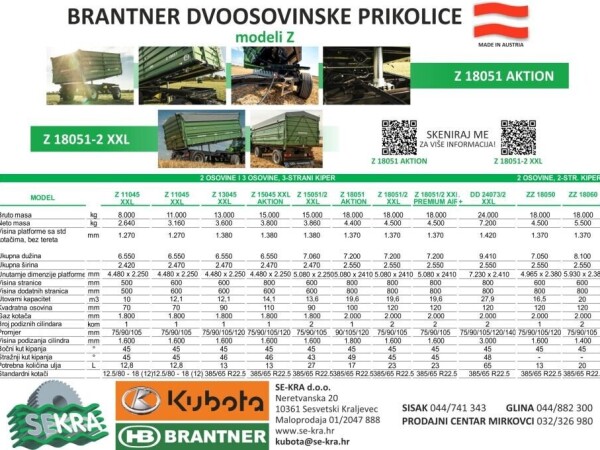 Prikolica BRANTNER Z 15045 XXL