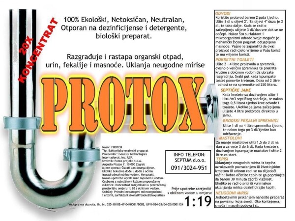 PROTOX - za Vaše septičke jame