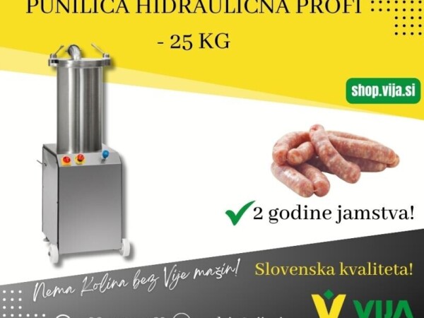 Punilica hidraulična - profi, inox - 25 kg