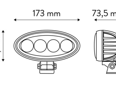 Radna lampa 4 LED, 60W, combo za traktore John Deere