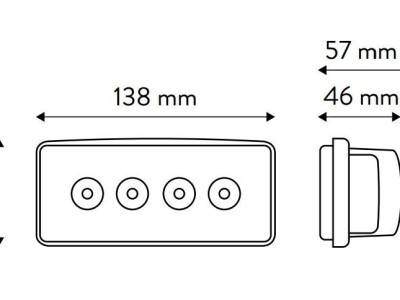 Radna LED lampa 20W za traktor John Deere