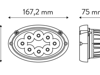 Radna LED lampa 40W za traktor Massey Ferguson