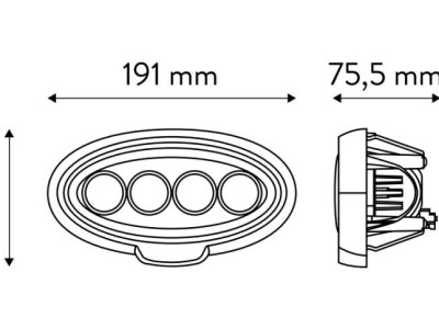 Radna LED lampa 60W, combo, za John Deere