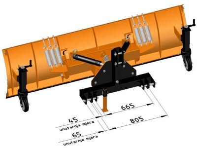 Ralice za Snijeg RPTV2501 ALPLAS 250 cm (Ralica)