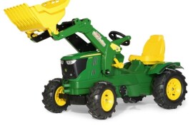 Rolly Toys Farmtrac John Deere 6210R na pedale sa utovarivačem i gumenim kotačima