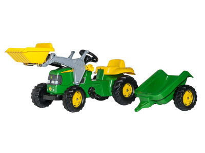 Rolly Toys traktor na pedale John Deere + prednji utovarivač + prikolica