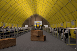 Štedljivi model šatora s rešetkastim nosačem - goveda i konji