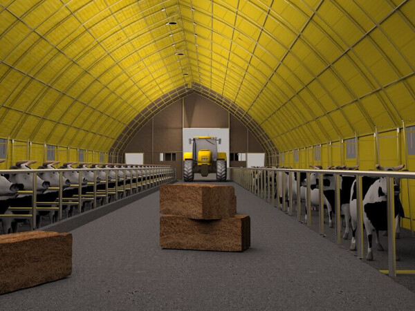 Štedljivi model šatora s rešetkastim nosačem - goveda i konji