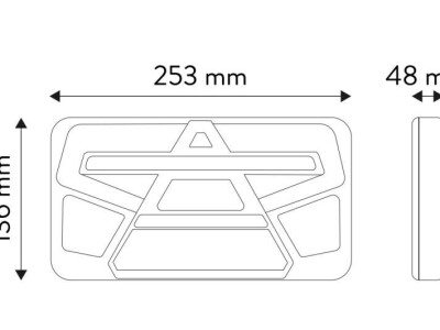 Stražnja LED lampa, 12–24 V, 5 funkcija TT.12601