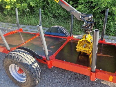 Šumarska prikolica FTG FB 30D s dizalicom FB42L