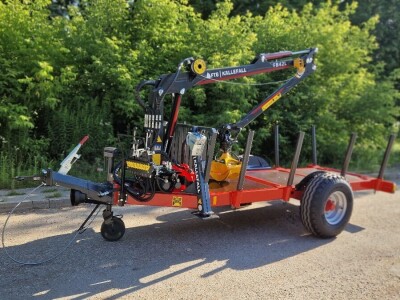 Šumarska prikolica FTG FB 30D s dizalicom FB42L