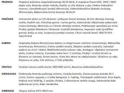 Traktor KUBOTA M6-121 US