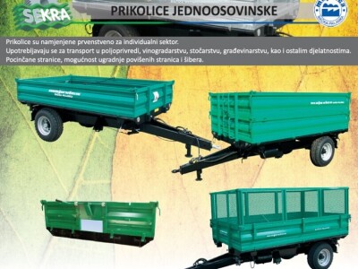 Traktorska Prikolica MAJEVICA 4t Povišene Stranice