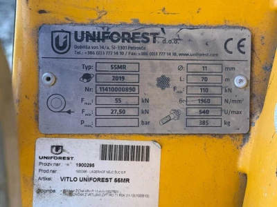 Traktorsko šumsko vitlo UNIFOREST 55MR