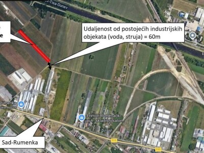 Zemljište pored puta NoviSad-Rumenka, 2 jutra (20 EUR/m2)