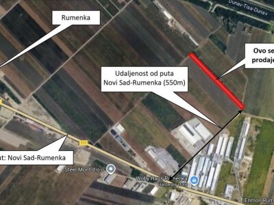 Zemljište pored puta NoviSad-Rumenka, 2 jutra (20 EUR/m2)