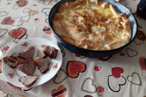 "Banička s pečene kore na plotnu"