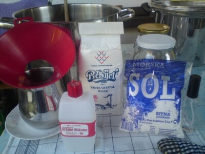 Potrebni sastojci za kiseljenje Potrebni sastojci za kiseljenje