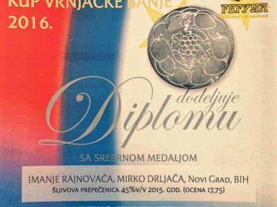 Srebrna medalja za Šljivovicu