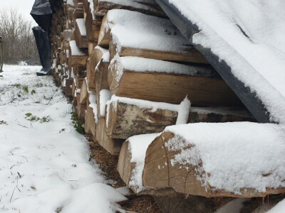 Snijeg 8.1.2024. - čardak, strojevi, polje, voćke, kovaljice...