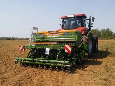Amazone sijačica Cataya, roto drljača i Case Puma traktor