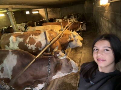 Belkisa Porčić na farmi u Krivaji kod Cazina