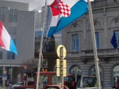 Naša zastava na prosvjedu