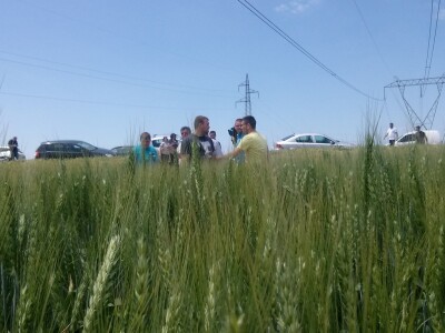 Poljoprivrednici na pokusnom polju