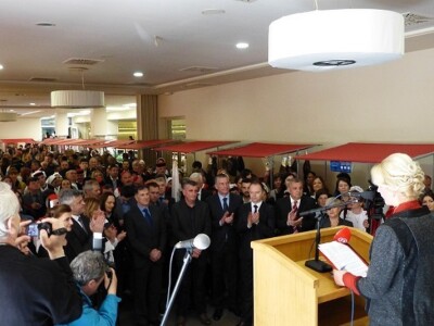 Direktorica PC Sinj Ana Barać prigodom otvaranja 11. NS pršuta u sinjskom hotelu Alkar