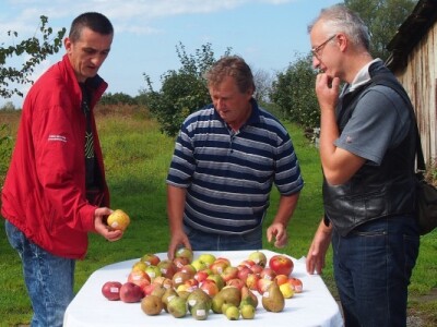 Đorđe (lijevo) s kolegama voćarima