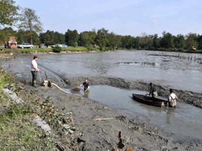 Ispuštanje ribnjaka u Jakšiću
