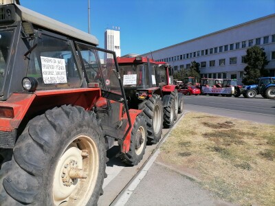 Protesti poljoprivrednika u Novom Sadu