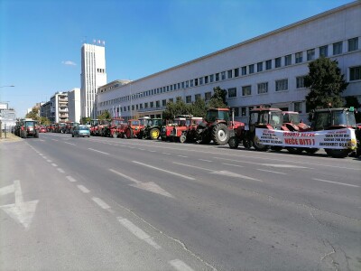 Protesti poljoprivrednika u Novom Sadu